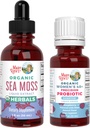 MaryRuth Organics Probiotic Distation (Raspberry) for Women 40 + & Sea Moss Drops 12.4; USDA Organik Project Clean Label Verified £124; Vitamin for Gut Health and Immunity 124; Vegan, Non-GMO, Gluten Free