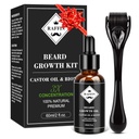[Raffin Growth Kit, Upgraded Beard Growth Oil (2Oz) w / Maximum Thickening Biotin & Castor Oil for Spot / Patchy Beard, Achieve Fuller, Thicker & Healthier Beard, Gifts for Him Girlhusband Dad
