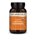 Dr. Mercola Organik Fermentasi Turmerik - 370 mg Fermented Turmeric - High- Bioavability Curcuminoids - USDA Organik, Non-GMO, Gluten- Free & Soy- 60 Capsules (30 Pelayan)
