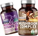 Nomor Satu Nuklir N1N Premium Jamur Kompleks [10X Massive Mushroom] dan Magnesium Citrate [200mg], 2 Pack Bundle