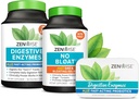 Zenwise Health Digetical Enzymes, No Bloat, and Free Travel Tin with Progresy for Digetical and Gut Health 124; Bloating Relief for Women and Men