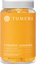 Tumeri Turmeric dan Ginger Gummies - Turmeric Curcumin Jourment Suppplement - 60 Count Natural Tropical Fruit Flavored Vegan Gummies