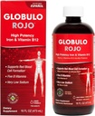 Globulo Rojo Iron Supplement - Liquid Dietary Suplemen dengan Potency Iron & B Vitamin (Vegan) (1 Pack)