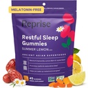 Melonain Free Natural Slear Aid Gummies for Adusts 124; NO Melonasin 124; Herbal Jujujube & Chamomile, Lemon Balm - Deep Sleep Supplemen untuk zzz, 45 Vegan Gummies (45 Gummies)