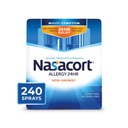 Nasacort 24HR Allergy Nasal Spray for Dewasa, Non-mengantuk & Alkohol Bebas, 240 Spray, 0.57 f.oz. 2Ct