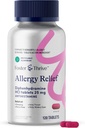 Foster & Thrive Diphenhydramine 25mg Allergy Relief for Seasonal Allergies, Itchy Watery Eyes, Sneezing, Runny Nose, Fast- Acting Antihistamin Medicine for Children and Adults