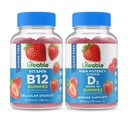 Lifeable Sugar Free Vitamin B12 + Vitamin D 5000 IU, Gummies Bundle - Tasting Great, Vitamin Suplemen, Gluten Free, GMO Bebas, Gummy Chewable