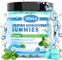 Mint Flavor Creatine Monohydrate Gummies 5000mg for Men & Women, Contains LAnagine + Vitamin B12, Betaine, L- Citrulline for Muscle Strength, Improve Exercise -115 Count
