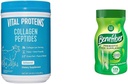 Protein Vital Unflafeed Collagen Peptides (24 Oz) & Benefiber Prebiotic Supplement Unflafedored (17,6 Oz)