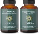 Produk Kesehatan Alami InflamAway dan Persediaan Willow Relief Bundle - Modulate a Healthy Inflammatory Response - Enhances Muscle Relaxation