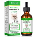 Antibiotik untuk Kucing, Suplemen Pet Antibiotik Alam Menyediakan Imune & Cats Allergy Relief, Cat Multivitamin UTI Drops for All Ages of Cat, Chicken Flavour - 2 Fl Oz / 1 Pack