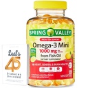 Spring Valley Omega- 3 Mini dari 1000 Minyak Ikan mg, 120 Count, Dietary Sufflement, Omega 3 Mini Softgels Bundle dengan 45 Diabetes Luall Decoded