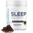 Revive MD Sleep Supplement for Dewasa, Dark Chocolate - Sleep Suplemen dengan Magnesium (Glycinate), Glycine & L- Promotes Relaxation & Sleep Health (30 Pelayan)