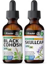 BIO KRAUTER Black Cohosh Tincture 2 Fl Oz. & Skullcap Tincture 2 Fl.