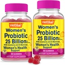 Baik Ya 25 Miliar Progities untuk Women Cranberry dan D-Mannose Gummies (2 Paket) - Vaginal dan Gut Kesehatan, Dukungan Digetical, dan Kesehatan Feminin - Women Probiotik dengan 12 Strains - 60 Gummies