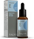 TALYA Vitamin E Liquid Drops 0.34 fleroz 124; Bone, Joint, Heart Health 124; Vitamin E Oil for Scar & Skin 124; Glass Bottle with Dropper 124; Vitamin E Suplemen, Non-GMO, Vegan