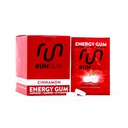 Gum Energi Cinnamon RUN GUM 50mg Caffeine Taurine & B-Vitamin Per Piece, 24 Pieces (Paket 12), 2 Pieces = 1 Coffee or Energy Drink, Sugar Free, Zero Calorie