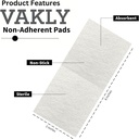 Sterile None-Adherent 3x8 Gauze Pads - Thick Non- Stick Wound Dressing 3 "x8" Individually SealIy Sealed 14; SANGAT Absorbend Cektangle Bandage 126; Painless Removal (20)