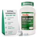 TIME- CAP LABS, INC. TimetExtra Strength Headache Relief - Acetaminophen with Aspirin & Caffeine (300 Caplets) - Headlache, Migraine & Back and Body Pain & Muscle Aches - Extra Kekuatan - Dibuat di USA