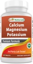 Terbaik Calcium Magnesium Potasium - 120 Tablet - Non- GMO & Gluten Bebas