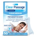 Nasal Strips Medium, Clear, 50 ct Aver4; Works Instantly to Impreve Snouncing, Reduce Snoring, & Relieve Nasal Contrable Because to Colds & Allergies