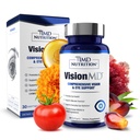 1MD Nutrition VisionMD Eye Vitamin CARMIS - Persediaan Mata untuk Orang Dewasa - dengan OptiLot Lutein & Asanxanthin - Mendukung Kesehatan Vision Care, Seharian Eye Strain, & Pekerjaan Mata Kering - 30 Softgeels