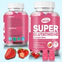 Glutathione Skin Care - Skin Brightening - Gummies Collagen - Anti- Aging L- Glutathione - Marine Collagen & Vitamin
