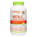 NutriBiotic Meta- C Capsules, 500 mg Spirulina - Bound Vitamin C, 250 Count 124; Buffered with Calcium, Biological Active Spirulina Metaboles & Lemon Bioflavonoid 124; Antioksidant & Collagen Dukung