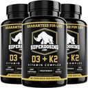 Nilai terbaik, Max Kekuatan 10.000 iu Vitamin D3 dan 1500 mcg Vitamin K2 Suplemen 3 Botol. D3K2 Vitamin dan Suplemen Kesehatan. D3- K2 MK4 Kapsul, Terbaik K2D3 Vitamin untuk Sistem Imune
