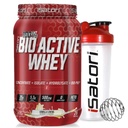iSatori Bio- Active Whey Protein Powder - Vanilla Swirl (30 Hamba) & iSatori Botol Blender Klasik (Clear Bottle with Red Top)