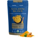 Earth Echo Golden Bliss, Turmeric Superfood Elixir Blend with Ashwagandha Root, MCT Oil dan 4 Mushroom Blend for Restful Sleep, Immune Support and Reduces Craving, Dairy- Free, 30