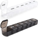 Large Weekly Pill Organizer 2 Pack, Daily Vitamin Case Day dengan XL Comment, Travel FriendMedicine Organizer for Cod Liver Oil Suplemen
