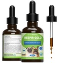 Pet Wellbeing Respight- Gold for Dogs - Support Heally Breathing, Open Airways, Respiratory Dups, Black Cumin, Horehound, Grindelia - Veterinian- Formulated Herbal Supplemen 2 oz (59 ml)