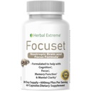 Otak Fokuset Nootropics dan Fokus Formula. 90 Capsules Dimethylaminoetanol (DMAE Bitartrust), L- Glutamine, L- Tyrosine, GABA, Babopa dan More, White