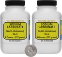 Sodium Karbonate [CNa2O3] 99 +% ACS Tingkat Powder 1 Lb dalam Two Space- Saver Bottles