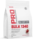 GNC Pro Performance Bulk 1340 Mass Gainer Protein Powder, 50g, Gluten Free, Whey, Creatine, BCAA, 3rd Party Test, Muscle Recovery & Growth, Micronutrients, Strawberry and Cream, 9 Servings