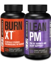 Jacked Factory Burn XT Thermogenic Fat Burner & Lean PM Wight Loss Suplemen Pria & Women 120 Veggie Diet Pills