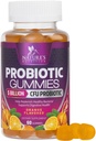 Promies Probiotic Gummies for Women & Men 's Digetical Health, 5 Milyar CFU, Best Daily Progetic Gummy for Vaginal, Ammune Support & Gut Health, Supports Occational Constipation Gas & Bloating, 60 Gummies