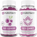 Fiber PUREFINITY + Elderberry Gummies Bundle (Inulin FOS Prebiotic Gummies + Kekuatan Elderberry Gummies dengan Zinc & Vitamin C)