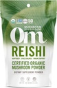 OM MUSHROOM SUPERFOOD Reishi Organic Jamur Powder, 3.5 Ounce, 50 Pelayan, Adaptogen, Stress & Imune Dukungan, Superfood Jamur Suplemen