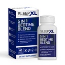 SleepXL Sleep Supplement Non- Habit- Forming Formula-Mula - Fall Asleep Longer - 5 bahan utama termasuk Melonalin, L-Theanine, Chamomile, Magnesium & Vitamin B6 (60 Capsules, 30 Pelayan)