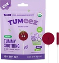 Tumeaz Organic Lollipops for Upset Stomach Relief, Variety Pack Perfect for Indibubles, Heartburn and More While Tasting Great, Grape & Apple Flavors, 28 Count