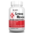 Re + Gen Nutition Rescue, Amino Acid Suplement for Stronger Ammune Health & Collagen Synthesis in Women, Promotes Lips & Skin Health, Nature, Pure L-lysine, 90 Capsules, 45 Day Supply