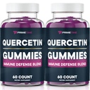 Primetime Sports Quercetin + Zinc + Vitamin C 10000mg Gummies Suplemen Elderberry, Flavonoid Vitamin for Children Dewata, Ammune Dukung Gummy Booster Vegan (2 Paket) 60