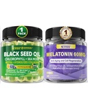 Melonasit di Gummies 60mg + Gummi Benih Hitam Oil
