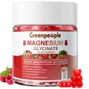 GreenPeople Magnesium Glycinate Gummies 400mg - Sugar Free Magnesium Potasium Suplemen Magnesium Malate, Vitamin D, B6, dan CoQ10 untuk Dukungan Tenang & Tidur untuk Orang Dewasa