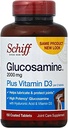 Schiff Glucosamin 2000mg dengan Vitamin D3 dan Acid Hyaluronic, 150 Tablet - Tambahan Bersama
