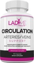 LadyMe Circulation dan Vein Support Helling Reduce Discomfort in Legs and Supports Healthy Cardiovascular Functions with Butchers Broom, Diosmin, Hawthorn up to 3- Months Supply for Women 90 Capsules