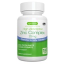 Igennus Clean Chlated Zinc 25mg with Copper, Fully Reacted Picolinate & Bisglycinate, High Absorpsi Complex, Suplemen Perempuan & Men, Lab Verified, Nor-GMO, Immune & Skin Dukungan, 6 Bulan Tambahan