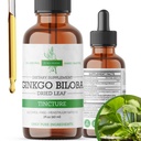 Ginkgo Biloba Extract Liquid 2 Fl Oz, Supplemen Fungsi Otak dan Dukungan Ingatan, Bebas Alkohol, Vegan - 2 Fl Oz